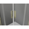 Mexen Exo-S Duo cabine de douche carrée coulissante 70 x 70 cm, transparente, or - 8111-070-070-50-00