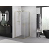 Mexen Exo-S Duo cabine de douche carrée coulissante 80 x 80 cm, transparent, dorée - 8111-080-080-50-00