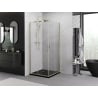 Mexen Exo cabine de douche carrée coulissante 90 x 90 cm, transparent, or - 8111-090-090-50-00
