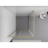 Mexen Exo-S Duo cabine de douche carrée coulissante 90 x 90 cm, transparent, dorée - 8111-090-090-50-00