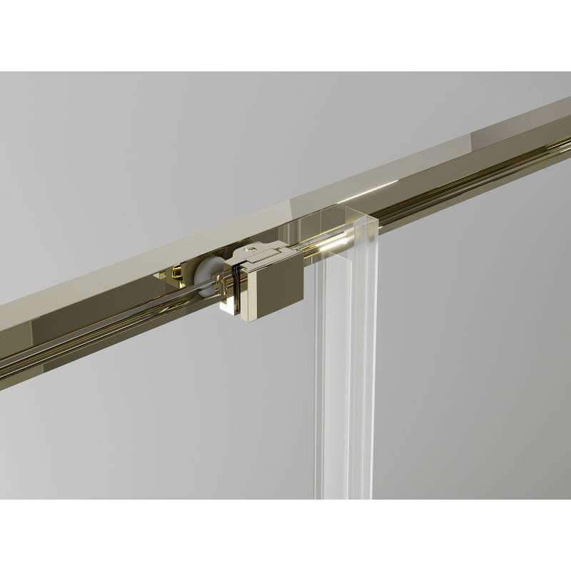 Mexen Exo cabine de douche carrée coulissante 90 x 90 cm, transparent, or - 8111-090-090-50-00