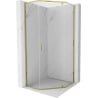 Mexen Exo cabine de douche pentagonale pivotante 80 x 80 cm, transparent, or - 812-080-080-50-00