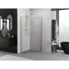 Mexen Exo-R cabine de douche pentagonale pivotante 80 x 80 cm, transparent, dorée - 812-080-080-50-00