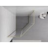 Mexen Exo cabine de douche pentagonale pivotante 80 x 80 cm, transparent, or - 812-080-080-50-00