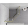 Mexen Exo-R cabine de douche pentagonale pivotante 80 x 80 cm, transparent, dorée - 812-080-080-50-00