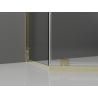 Mexen Exo cabine de douche pentagonale pivotante 80 x 80 cm, transparent, or - 812-080-080-50-00