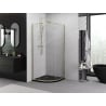 Mexen Exo cabine de douche semi-circulaire coulissante 70 x 70 cm, transparent, doré - 8131-070-070-50-00