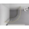 Mexen Exo cabine de douche semi-circulaire coulissante 70 x 70 cm, transparent, doré - 8131-070-070-50-00