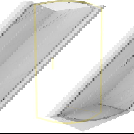 Mexen Exo cabine de douche semi-circulaire coulissante 90 x 90 cm, transparent, or - 8131-090-090-50-00