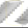 Mexen Exo cabine de douche coulissante semi-circulaire 100 x 80 cm, transparent, doré - 8131-100-080-50-00