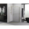 Mexen Exo-S cabine de douche semi-circulaire coulissante 100 x 80 cm, transparent, dorée - 8131-100-080-50-00