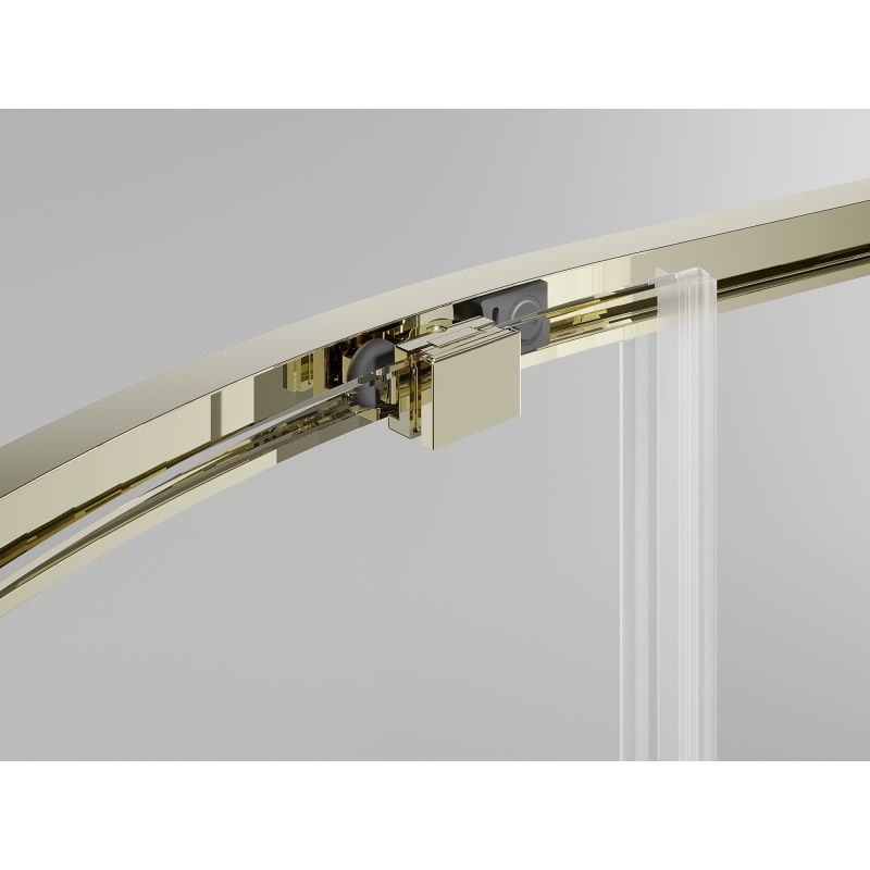 Mexen Exo cabine de douche demi-circulaire coulissante 120 x 90 cm, transparent, doré - 8131-120-090-50-00