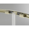 Mexen Exo-S Duo cabine de douche semi-circulaire coulissante 80 x 80 cm, transparent, dorée - 8132-080-080-50-00