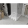 Mexen Lima cabine de douche pliable 80 x 80 cm, graphite, chrome + receveur Flat, blanc - 856-080-080-01-40-4010