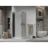 Mexen Lima cabine de douche pliable 80 x 80 cm, graphite, chrome + receveur Flat, blanc - 856-080-080-01-40-4010