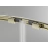 Mexen Exo cabine de douche quart de cercle coulissante 100 x 80 cm, transparent, dorée - 8132-100-080-50-00