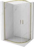 Mexen Exo cabine de douche semi-circulaire coulissante 100 x 80 cm, transparent, or - 8132-100-080-50-00