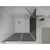 Mexen Lima cabine de douche pliable 80 x 80 cm, graphite, chrome + receveur Flat, blanc - 856-080-080-01-40-4010