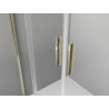 Mexen Exo-S Duo cabine de douche demi-ronde coulissante 90 x 90 cm, transparente, dorée - 8132-090-090-50-00