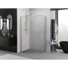 Mexen Exo-S Duo cabine de douche semi-circulaire coulissante 100 x 90 cm, transparent, or - 8132-100-090-50-00