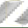 Cabine de douche Mexen Exo semi-circulaire coulissante 120 x 90 cm, transparent, or - 8132-120-090-50-00