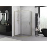 Mexen Exo-S Duo cabine de douche semi-circulaire coulissante 120 x 90 cm, transparent, dorée - 8132-120-090-50-00