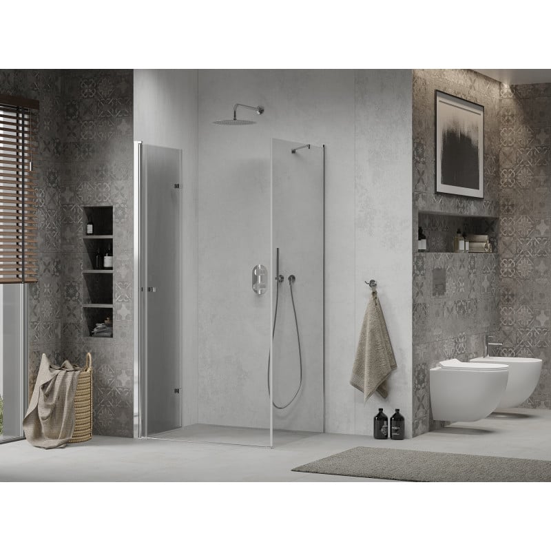 Mexen Lima cabine de douche pliante 75 x 120 cm, transparent, chromé - 856-075-120-01-00