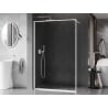 Mexen Kioto-F paroi de douche murale avec cadre 55 x 202 cm, transparent 8 mm, blanc - 800-055-104-20-00