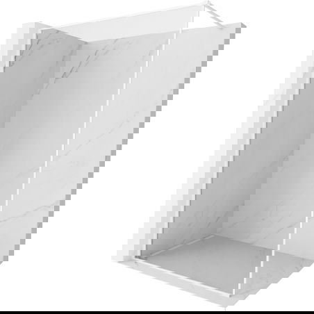 Mexen Kioto-F paroi de douche Walk-in avec cadre 105 x 202 cm, transparent 8 mm, blanc - 800-105-104-20-00