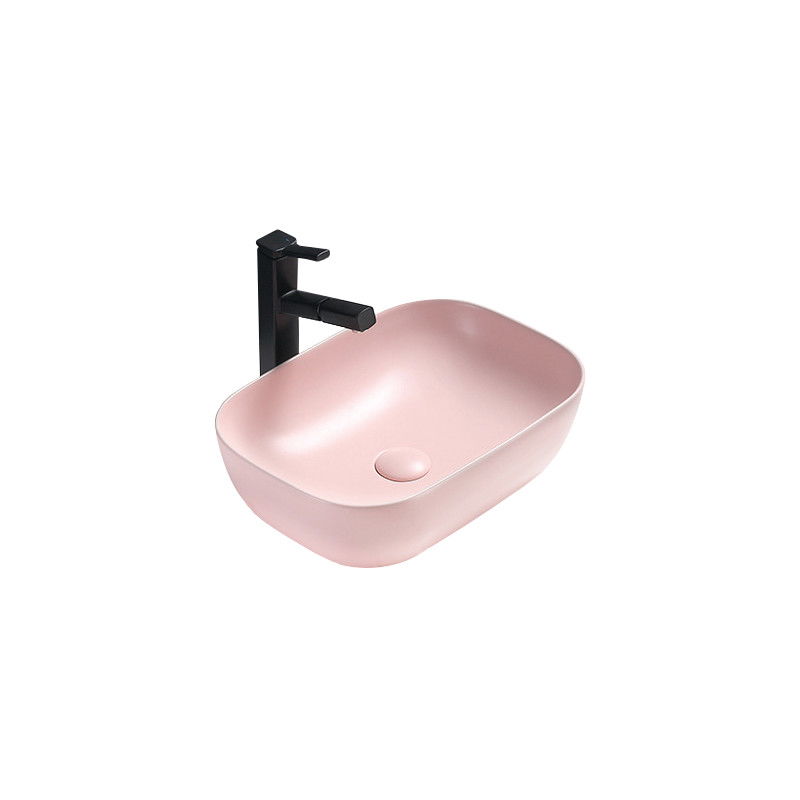 Mexen Rita lavabo de comptoir 45 x 32 cm, Rose mat - 21084544