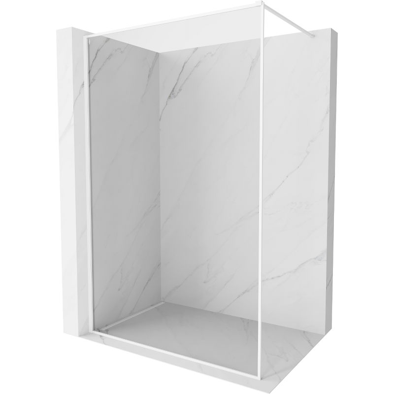 Mexen Kioto-F mur de douche Walk-in avec cadre 170 x 202 cm, transparent 8 mm, blanc - 800-170-104-20-00