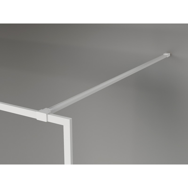 Mexen Kioto-F paroi de douche Walk-in avec cadre 155 x 202 cm, transparent 8 mm, blanc - 800-155-104-20-00