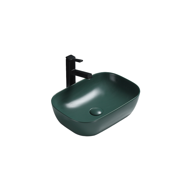 Mexen Rita lavabo de comptoir 45 x 32 cm, Vert foncé mat - 21084547