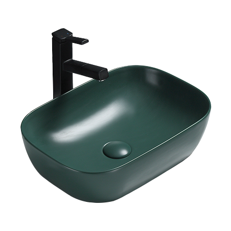 Mexen Rita lavabo de comptoir 45 x 32 cm, Vert foncé mat - 21084547