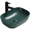 Mexen Rita lavabo de comptoir 45 x 32 cm, Vert foncé mat - 21084547