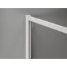 Mexen Kioto-F paroi de douche Walk-in avec cadre 170 x 75 cm, transparent 8 mm, blanc - 800-170-202-04-20-075