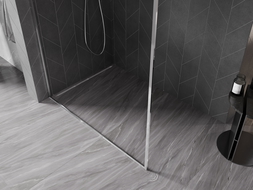 Mexen Kioto-F paroi de douche Walk-in avec cadre 135 x 202 cm, transparent 8 mm, chrome - 800-135-104-01-00