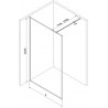 Mexen Kioto-F paroi de douche Walk-in avec cadre 155 x 202 cm, transparent 8 mm, chromé - 800-155-104-01-00