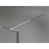 Mexen Kioto-F paroi de douche Walk-in avec cadre 155 x 202 cm, transparent 8 mm, chromé - 800-155-104-01-00