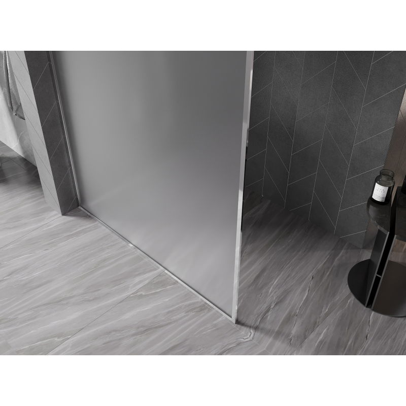 Mexen Kioto-F paroi de douche Walk-in avec cadre 100 x 202 cm, givre 8 mm, chrome - 800-100-104-01-30