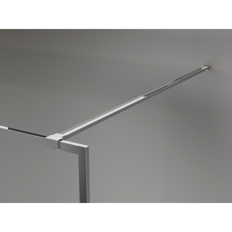 Mexen Kioto-F paroi de douche Walk-in avec cadre 100 x 202 cm, graphite 8 mm, chrome - 800-100-104-01-40