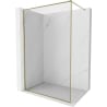 Mexen Kioto-F paroi de douche Walk-in avec cadre 65 x 202 cm, transparent 8 mm, doré - 800-065-104-50-00