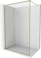 Mexen Kioto-F paroi de douche Walk-in avec cadre 75 x 202 cm, transparent 8 mm, or - 800-075-104-50-00