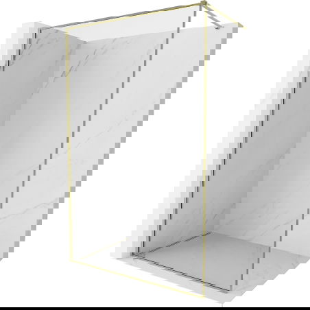 Mexen Kioto-F paroi de douche à l'italienne avec cadre 95 x 202 cm, transparent 8 mm, doré - 800-095-104-50-00