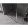 Mexen Kioto-F paroi de douche Walk-in avec cadre 100 x 202 cm, transparent 8 mm, dorée - 800-100-104-50-00