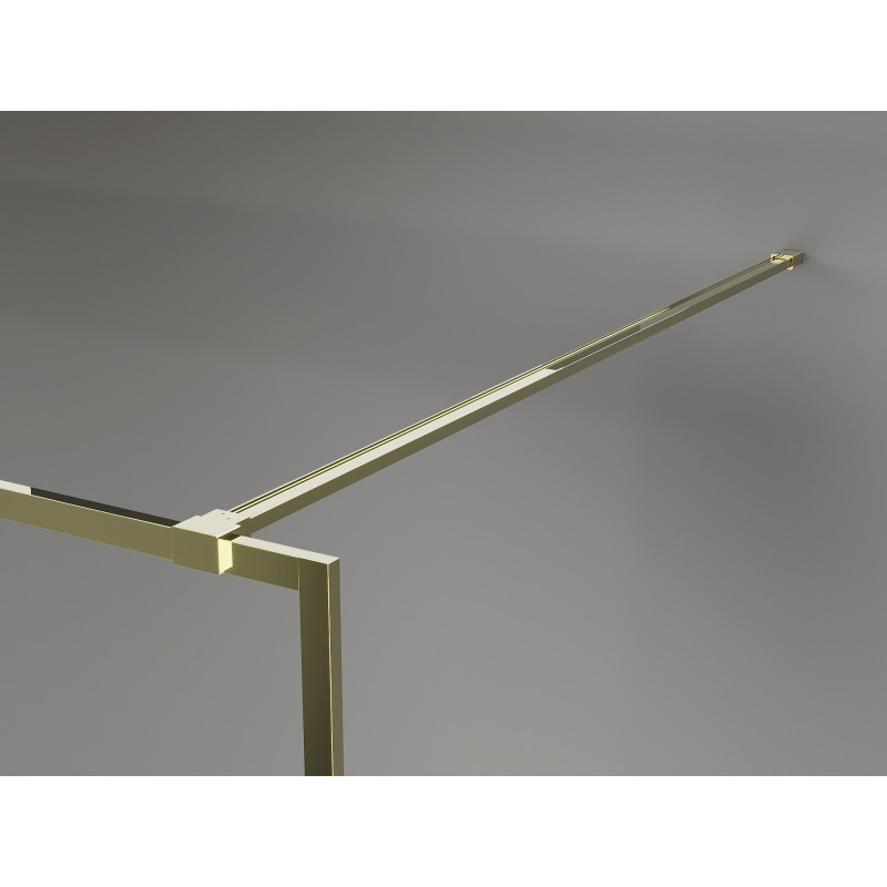 Mexen Kioto-F paroi de douche Walk-in avec cadre 80 x 202 cm, givré 8 mm, or - 800-080-104-50-30