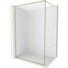 Mexen Kioto-F paroi de douche Walk-in avec cadre 90 x 202 cm, givrée 8 mm, or - 800-090-104-50-30
