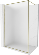 Mexen Kioto-F paroi de douche Walk-in avec cadre 90 x 202 cm, givrée 8 mm, or - 800-090-104-50-30