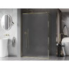 Mexen Kioto-F paroi de douche Walk-in avec cadre 90 x 202 cm, givrée 8 mm, or - 800-090-104-50-30