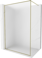 Mexen Kioto-F paroi de douche Walk-in avec cadre 130 x 202 cm, givre 8 mm, or - 800-130-104-50-30
